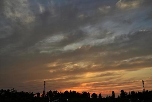 夕焼け 2025/6/25 夕焼け 2025/6/25 夕焼け,夕暮れ,夕方の写真素材