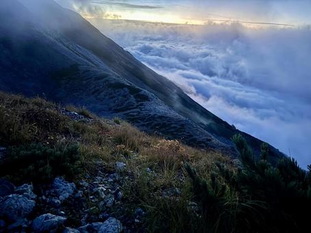 北アルプスの朝 北アルプスの朝 北アルプス,山,風景の写真素材