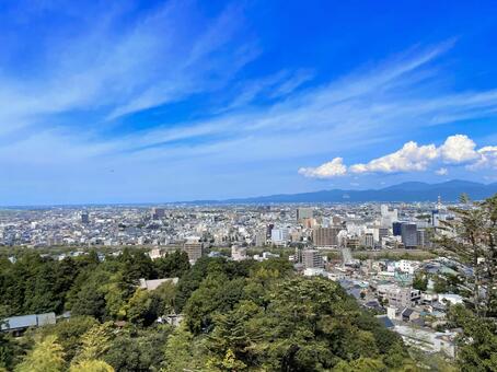 足羽山から眺める福井市街地5 福井,福井市,地方都市の写真素材