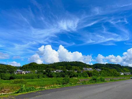夏の風景 夏の風景 入道雲,青空,晴天の写真素材