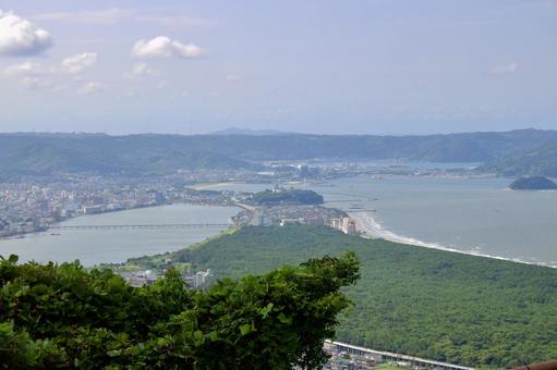 鏡山展望台の眺望 鏡山展望台の眺望 鏡山展望台,ひれふり展望台,鏡山の写真素材
