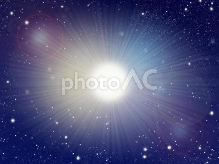 宇宙～真ん中から光2 スピリチュアル,ヒーリング,星占いの写真素材