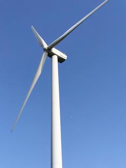 風車アップ 風車,風力発電,至近距離の写真素材
