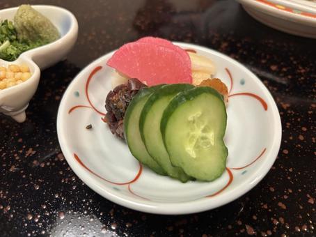 漬物 食べ物,きゅうり,大根の写真素材