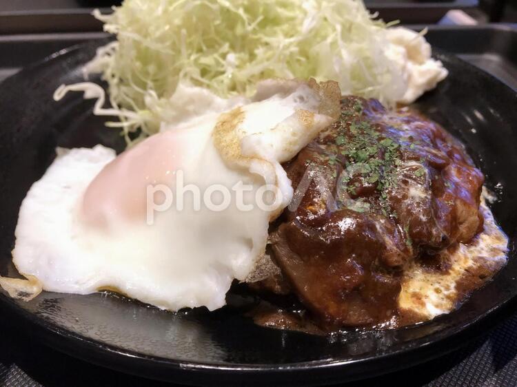 ハンバーグ　イメージ ハンバーグ,デミグラスソース,洋食の写真素材