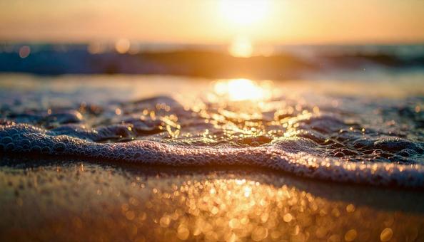 海に沈む夕日 海に沈む夕日の写真