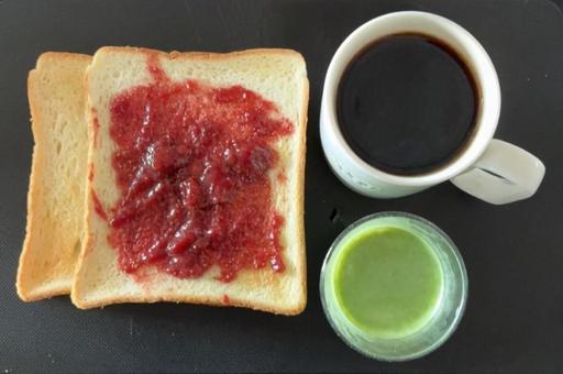 Photo, lunch, strawberry jam, coconut oil, 