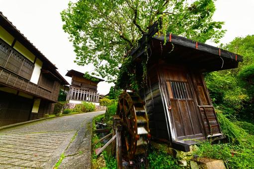 情緒漂う妻籠宿の風景 情緒漂う妻籠宿の風景 妻籠,宿場町,旅籠の写真素材