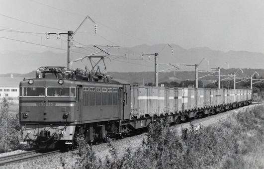 日豊本線を走るED76けん引貨物列車 日豊本線を走るED76けん引貨物列車の写真