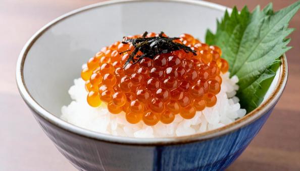 ご飯にイクラをたっぷりのせて食べる ご飯にイクラをたっぷりのせて食べるの写真