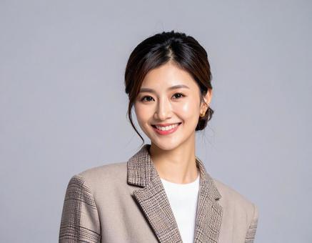 カットモデル笑顔の女性の写真