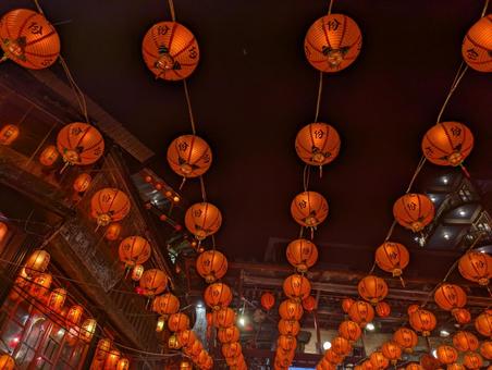 台湾　九份の提灯 台湾,提灯,カラフルの写真素材