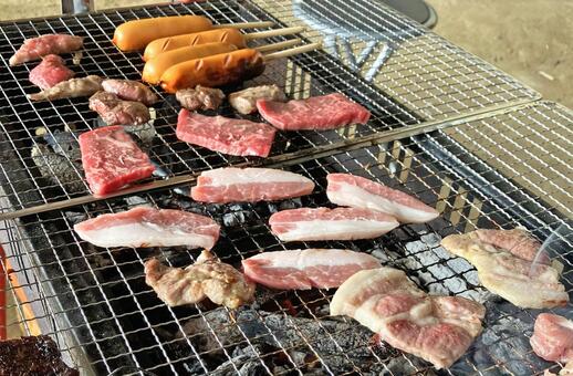 バーベキュー バーベキュー,bbq,ウインナーの写真素材