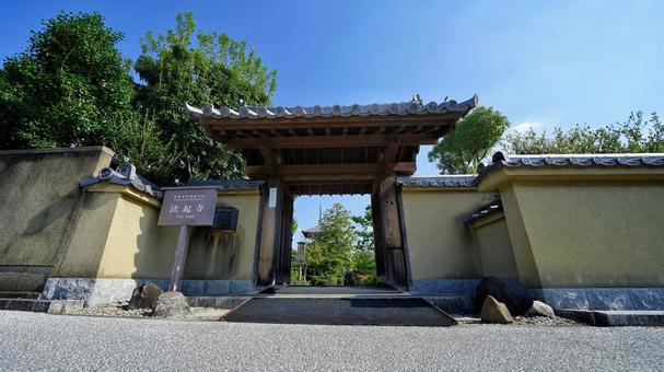 法起寺の門 法起寺の門 法起寺,三重塔,世界遺産の写真素材