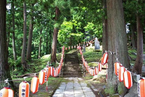 新潟山古志虫亀　諏訪神社の写真