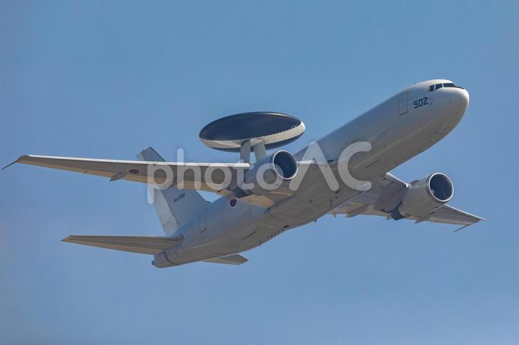 E767早期警戒管制機 awacs,早期警戒管制機,空自の写真素材