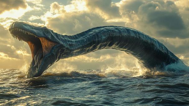 海上のエラスモサウルス6 海上のエラスモサウルス6の写真