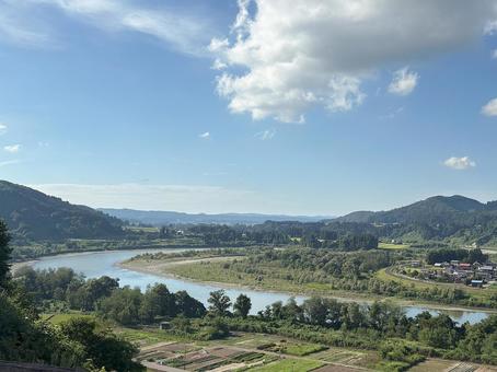 信濃川の見える風景 信濃川の見える風景の写真