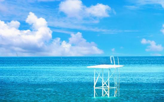 夏のオーシャンビュー&飛び込み台 夏のオーシャンビュー&飛び込み台の写真