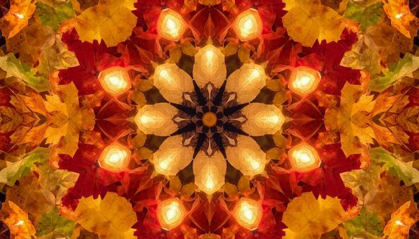 秋色の万華鏡アートの写真