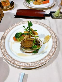 ディナー2019_11_29_2 ディナー,海鮮,アワビの写真素材