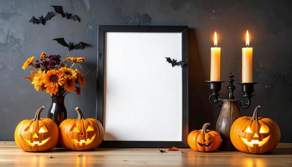 ハロウィンの怪しいフレーム ハロウィンの怪しいフレームの写真