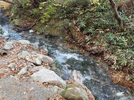 川 温泉,川,水の写真素材