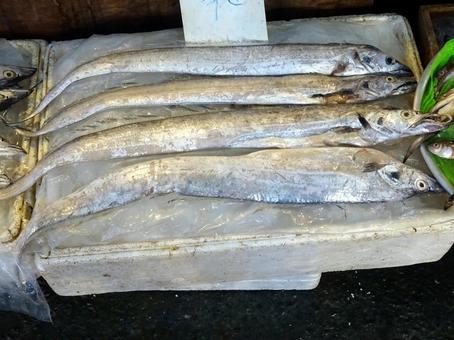 タチウオ タチウオ 太刀魚,魚屋,魚市場の写真素材