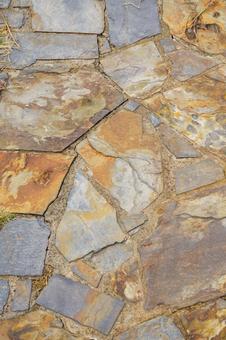 観光地へ向かう石畳のある通路 石,背景,模様の写真素材