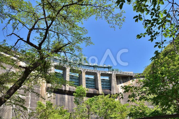宮城県仙台市青葉区　大倉ダム　７ 大倉ダム,ダム,建造物の写真素材