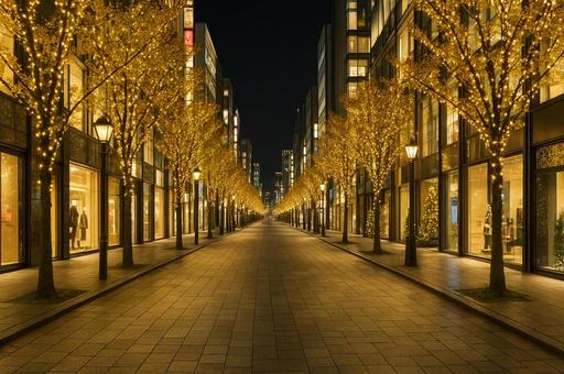 都会のイルミネーション 都会のイルミネーションの写真