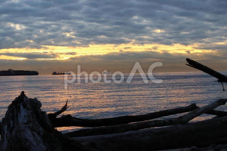 カナダの夕焼け 夕日,夕焼け,夕暮れの写真素材