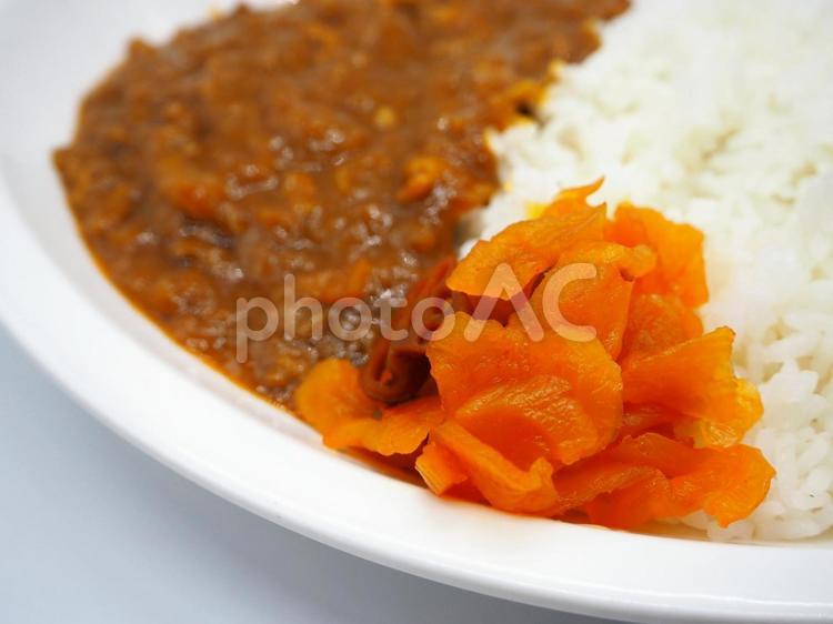 福神漬けとカレーライス 福神漬け,カレー,漬物の写真素材