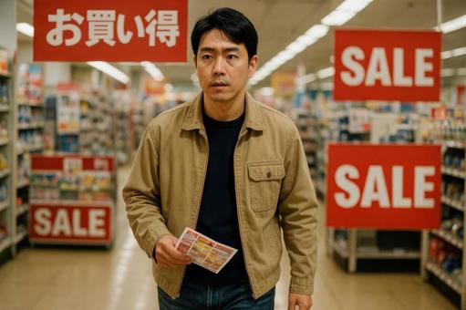 お買い得探す男性 お買い得探す男性の写真