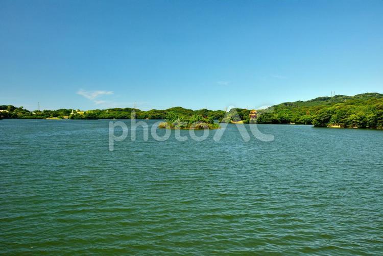 Reservoir landscape, JPG Reservoir landscape, reservoir, water surface, woods, JPG