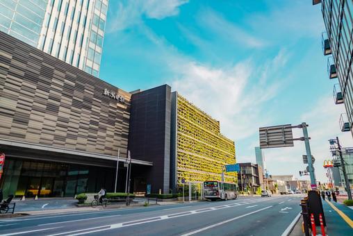 【新潟】新潟駅周辺の街並み 【新潟】新潟駅周辺の街並み 新潟,新潟駅,駅の写真素材