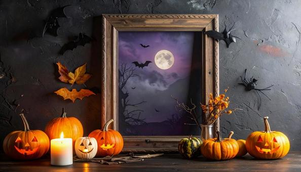 ハロウィンの不気味なフレームの写真