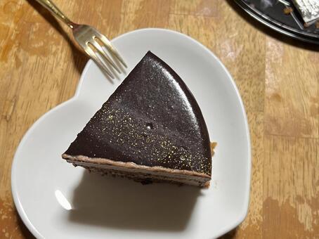 一切れのチョコケーキ ケーキ,スイーツ,可愛いの写真素材