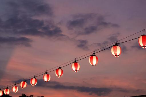 祭り会場のちょうちん　夏祭り、秋祭り 祭り,ちょうちん,夏祭りの写真素材