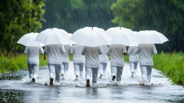 豪雨の中の謎の組織の人達C 豪雨の中の謎の組織の人達Cの写真