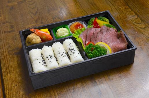 ローストビーフ弁当 ローストビーフ弁当 弁当,おせち,料理の写真素材