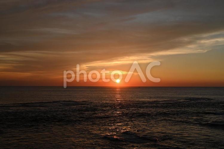 夏の東尋坊の日没 東尋坊,夏,日没の写真素材
