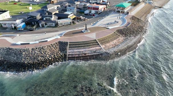 大間の港町 大間の港町 津軽海峡,大間,集落の写真素材