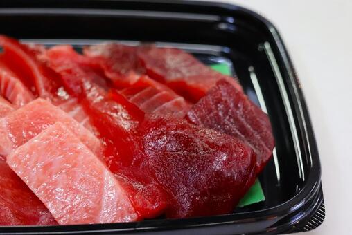 道の駅のマグロの刺身の盛り合わせ 鮪,マグロ,刺身の写真素材