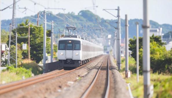 鉄道車両の側面の写真