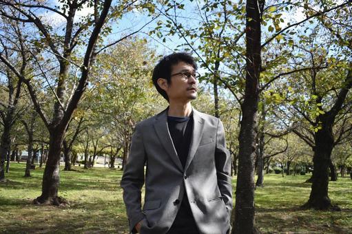 屋外の男性 人物,ポートレート,コピースペースの写真素材