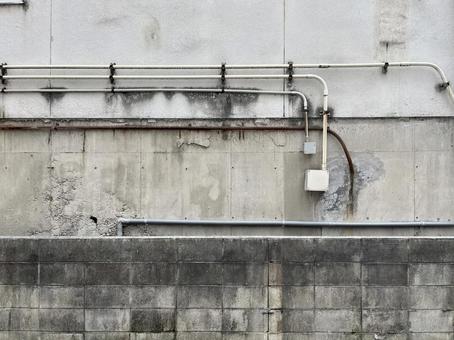 外壁と配管 外壁と配管 コンクリート,テクスチャ,壁の写真素材