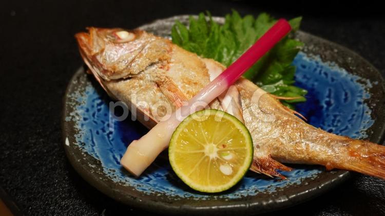 のどぐろの塩焼き 焼魚,和食,のどぐろの写真素材