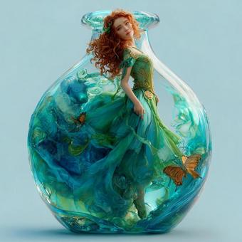 瓶の中のプリンセス 瓶の中のプリンセスの写真