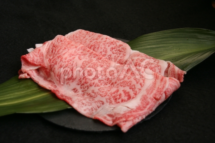 黒毛和牛ロースすき焼き用 ロース,すき焼き,牛の写真素材